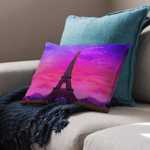 Twilight Paris Cushion Cushion Cushion Landscape Clock Canvas