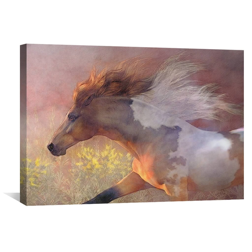 Twilight Run Canvas Art 45 x 30cm / Unframed Canvas Print Clock Canvas