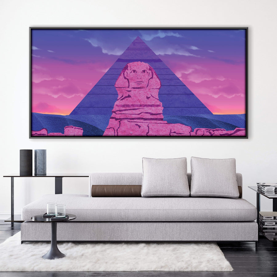 Twilight Sphinx Canvas Art Clock Canvas