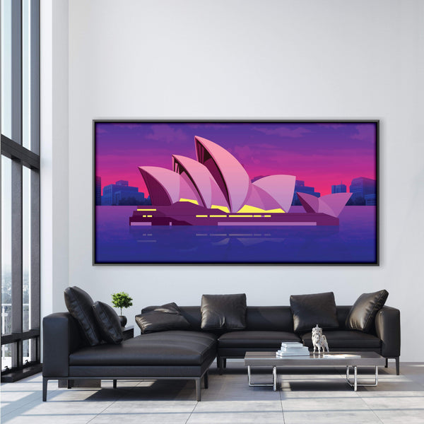 Twilight Sydney Canvas Art Clock Canvas