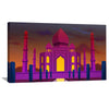 Twilight Taj Mahal Canvas Art Clock Canvas