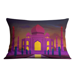 Twilight Taj Mahal Cushion Cushion 48 x 33cm Clock Canvas