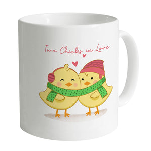 Two Chicks in Love Mug Mug White Clock Canvas