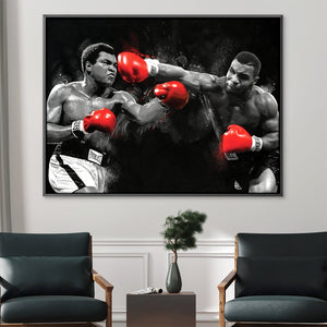 Tyson vs Ali Canvas Art 45 x 30cm / Unframed Canvas Print Clock Canvas
