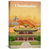 Ulaanbaatar Canvas - Studio 324 Art 30 x 45cm / Unframed Canvas Print Clock Canvas