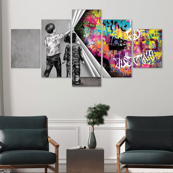 Uncovered Justice Canvas - 5 Panel Art 5 Panel / Large / Standard Gallery Wrap Clock Canvas