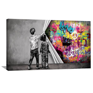 Uncovered Justice Canvas Art 50 x 25cm / Unframed Canvas Print Clock Canvas
