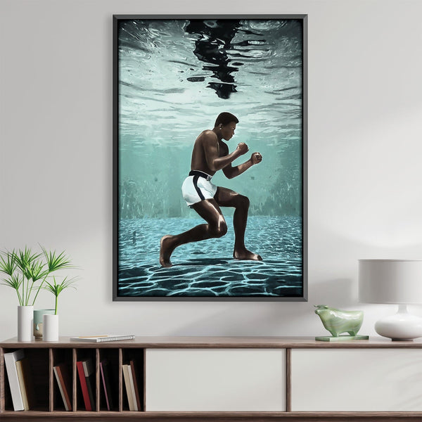 Under Water Training Canvas Art 30 x 45cm / Unframed Canvas Print Clock Canvas