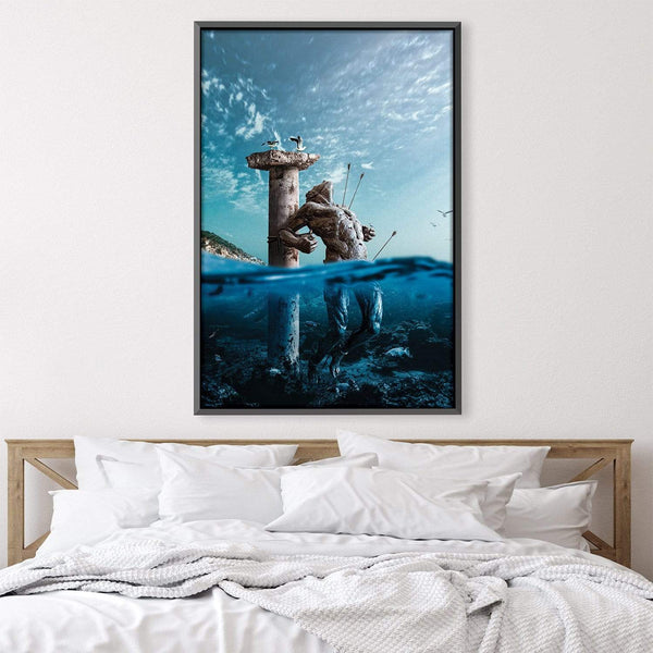 Underwater Sculpture Canvas Art Clock Canvas