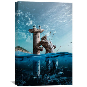 Underwater Sculpture Canvas Art 30 x 45cm / Unframed Canvas Print Clock Canvas