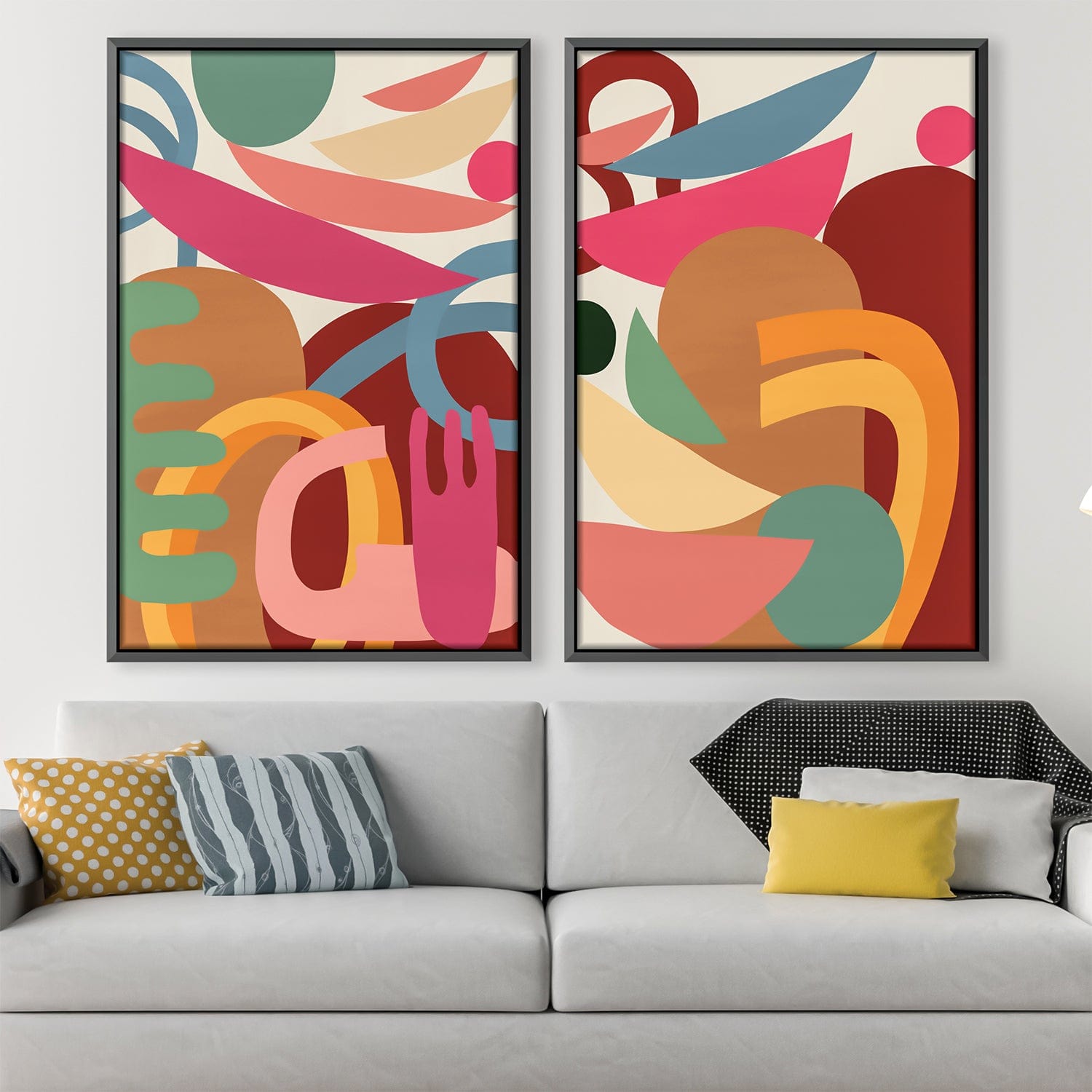 Undulating Shapes-Set Canvas product thumbnail