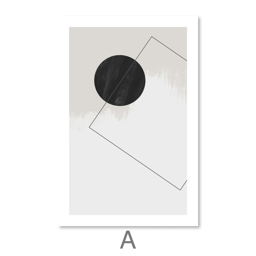 Unique Shapes Canvas Art A / 30 x 45cm / Unframed Canvas Print Clock Canvas