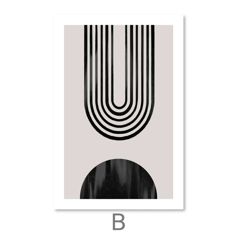 Unique Shapes Canvas Art B / 30 x 45cm / Unframed Canvas Print Clock Canvas