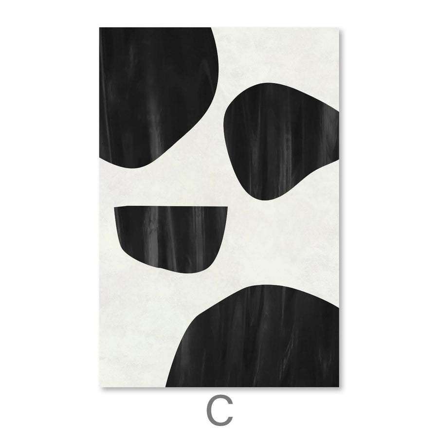 Unique Shapes Canvas Art C / 30 x 45cm / Unframed Canvas Print Clock Canvas