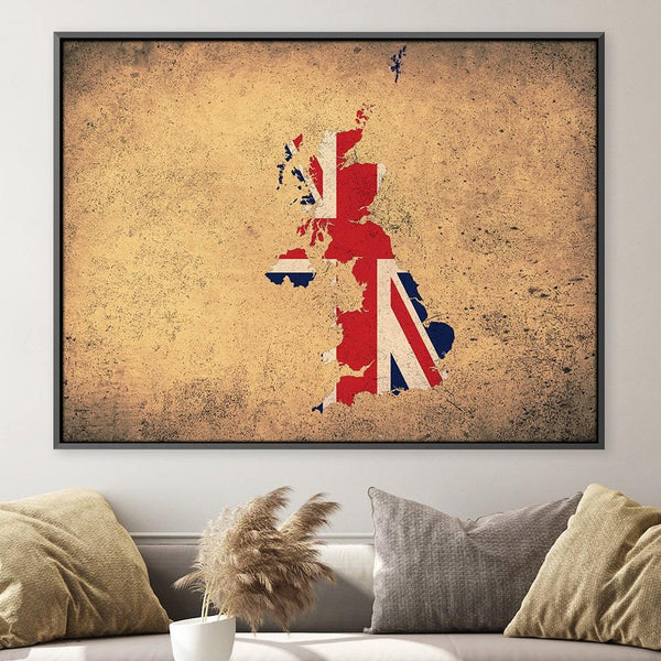 United Kingdom Canvas Art Clock Canvas