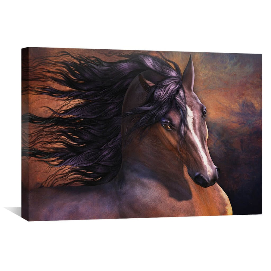 Untamed Canvas Art 45 x 30cm / Unframed Canvas Print Clock Canvas