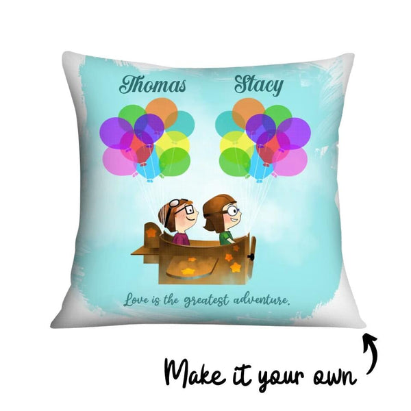 Up Up and Away Cushion Customizer Square Cushion / Polyester Linen / 45 x 45cm Clock Canvas