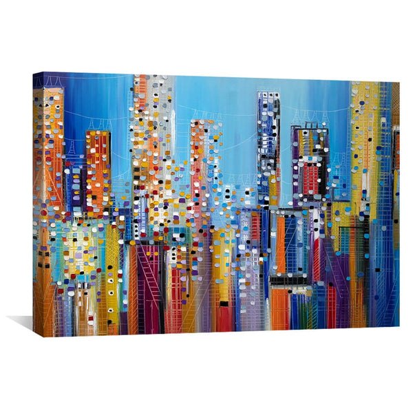 Urban Core Canvas Art 45 x 30cm / Unframed Canvas Print Clock Canvas