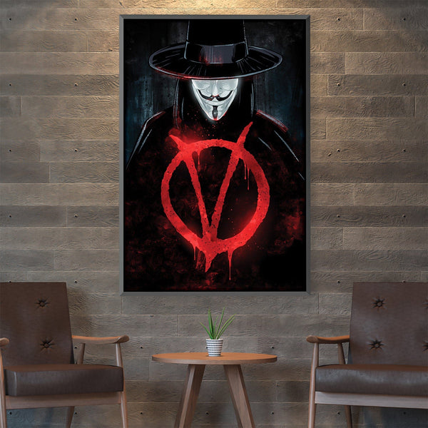 V for Vendetta 2 Canvas Art 30 x 45cm / Unframed Canvas Print Clock Canvas