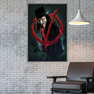V for Vendetta 3 Canvas Art 30 x 45cm / Unframed Canvas Print Clock Canvas