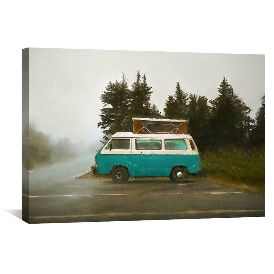 Van Trips Canvas Art 45 x 30cm / Unframed Canvas Print Clock Canvas