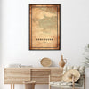 Vancouver Vintage Map Canvas Art Clock Canvas