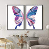 Vibin Butterfly Canvas Art Set of 2 / 30 x 45cm / Unframed Canvas Print Clock Canvas