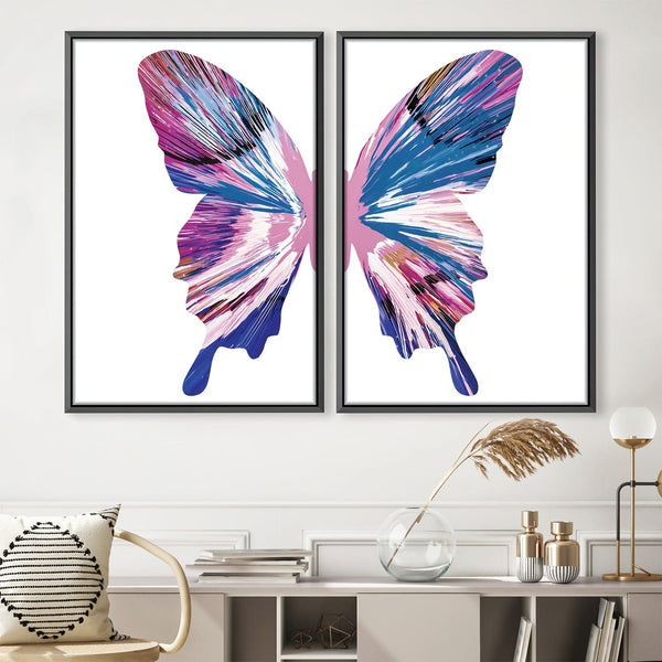 Vibin Butterfly Canvas Art Clock Canvas
