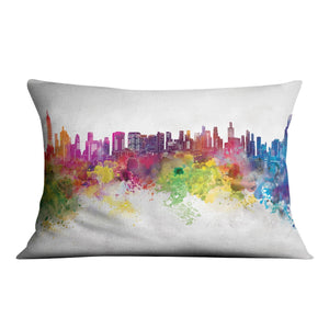Vibrant City Cushion Cushion 48 x 33cm Clock Canvas