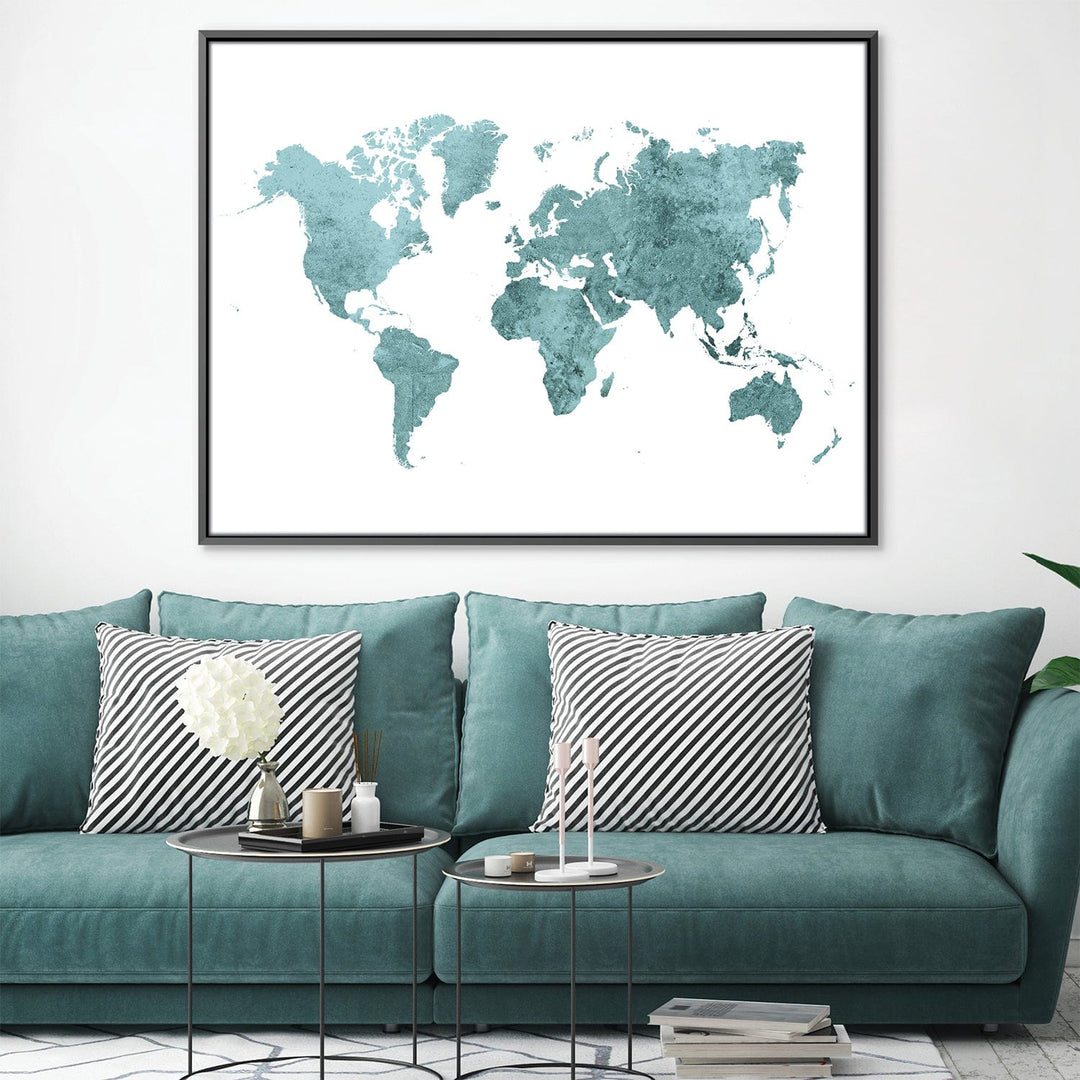 Vibrant World Map Canvas – ClockCanvas