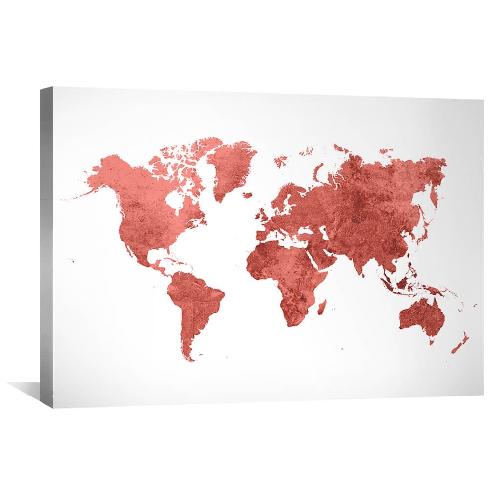 Vibrant World Map Canvas – ClockCanvas