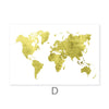 Vibrant World Map Canvas Art D / 45 x 30cm / Unframed Canvas Print Clock Canvas