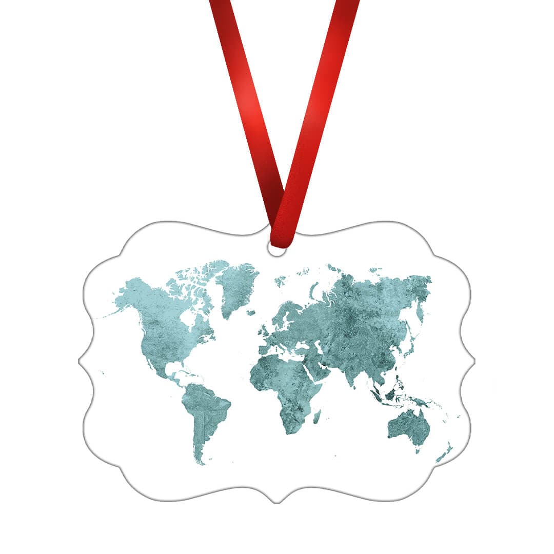 Vibrant World Map Ornament A product thumbnail