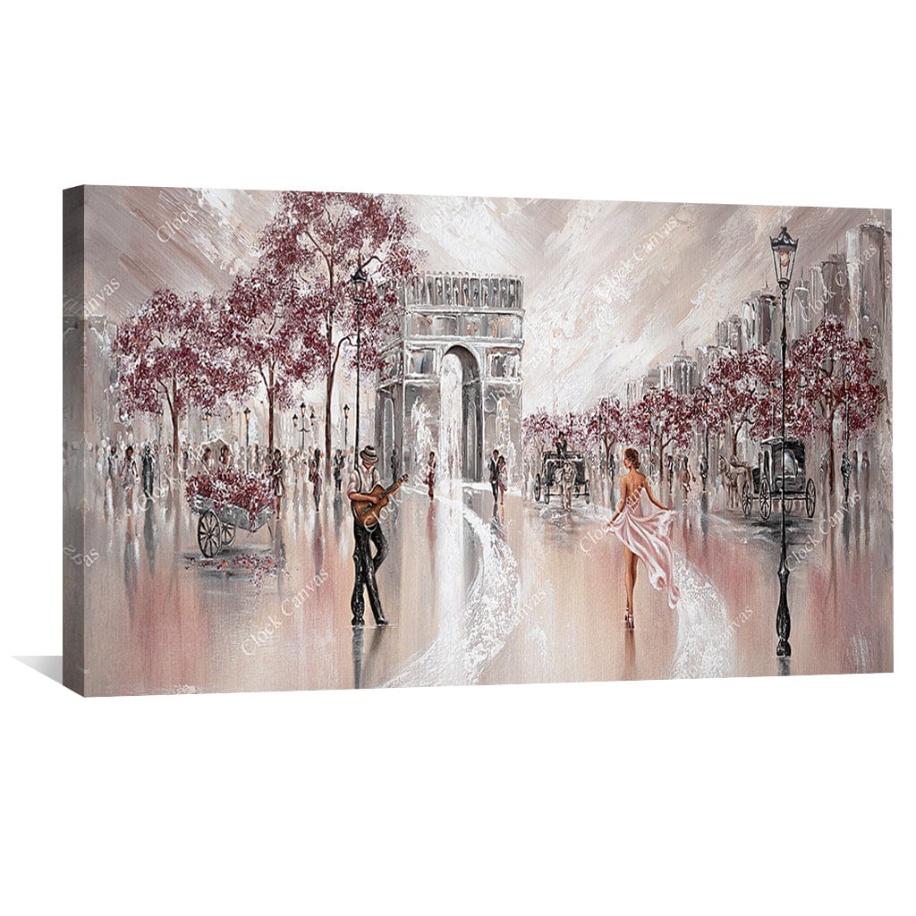 Vintage Flair Paris Canvas Art Clock Canvas