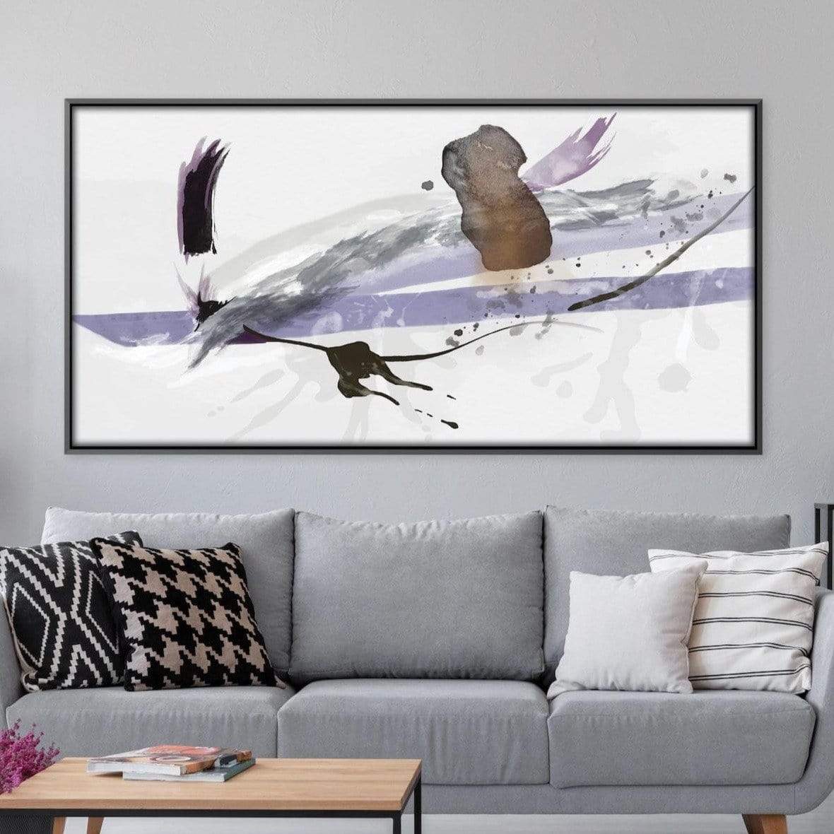 Violet Vision Canvas Art Clock Canvas