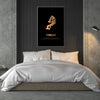 Virgo - Gold Clock Canvas