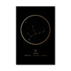 Virgo Traits Gold Canvas Art 40 x 50cm / No Board - Canvas Print Only Clock Canvas