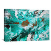 Viridian Splashes Canvas Art Clock Canvas