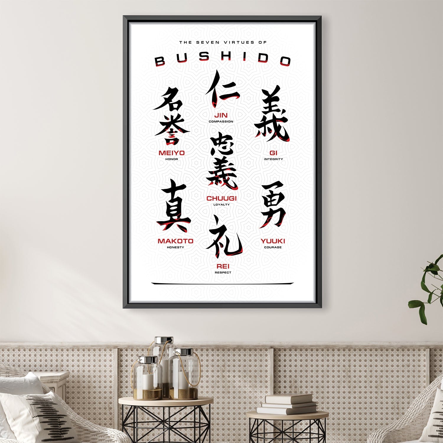 Virtues of Bushido White Canvas product thumbnail