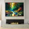Vivid Forest Canvas Art Clock Canvas