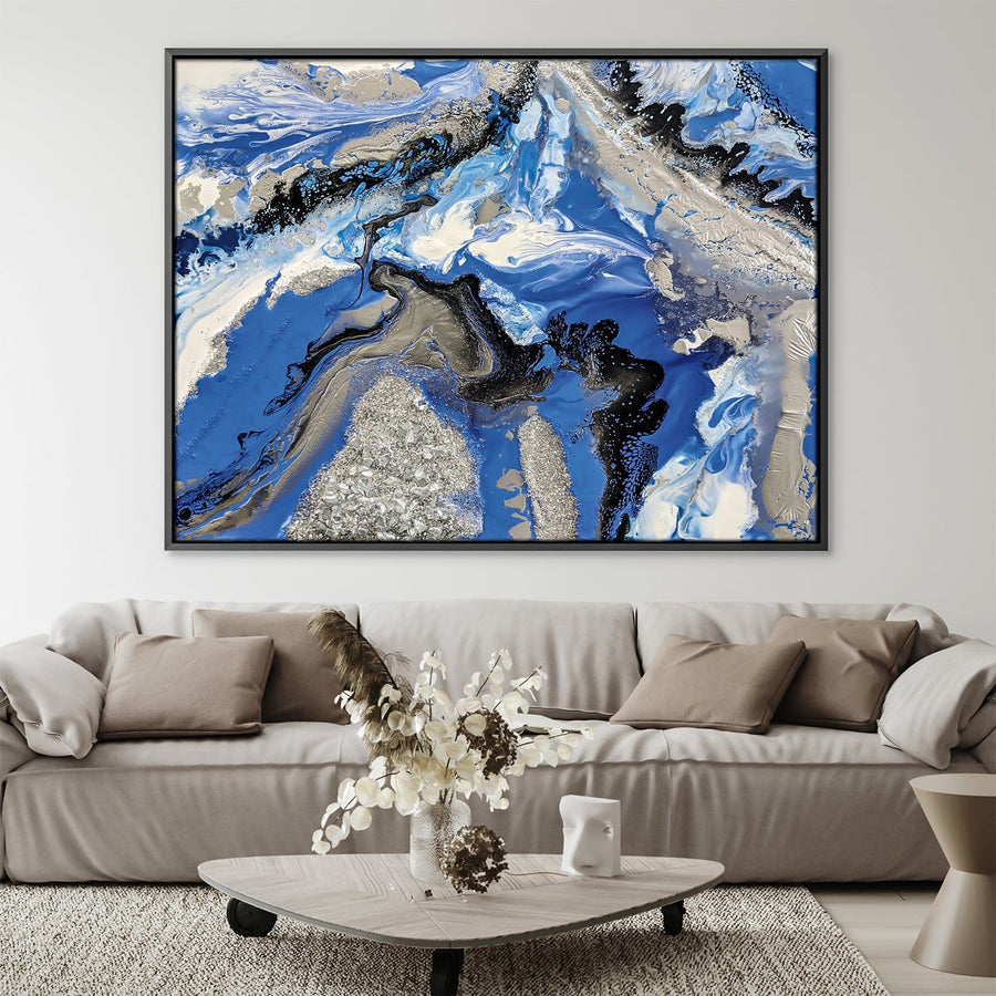 Vivid Geode Canvas Art 45 x 30cm / Unframed Canvas Print Clock Canvas
