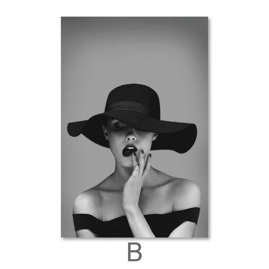 Vogue Woman Canvas Art B / 40 x 50cm / No Board - Canvas Print Only Clock Canvas