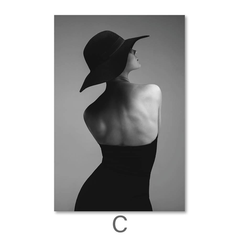 Vogue Woman Canvas Art C / 40 x 50cm / No Board - Canvas Print Only Clock Canvas
