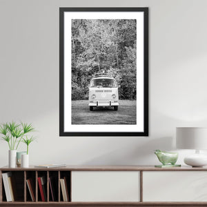 VW Autumn Print Art 30 x 45cm / Unframed Canvas Print Clock Canvas