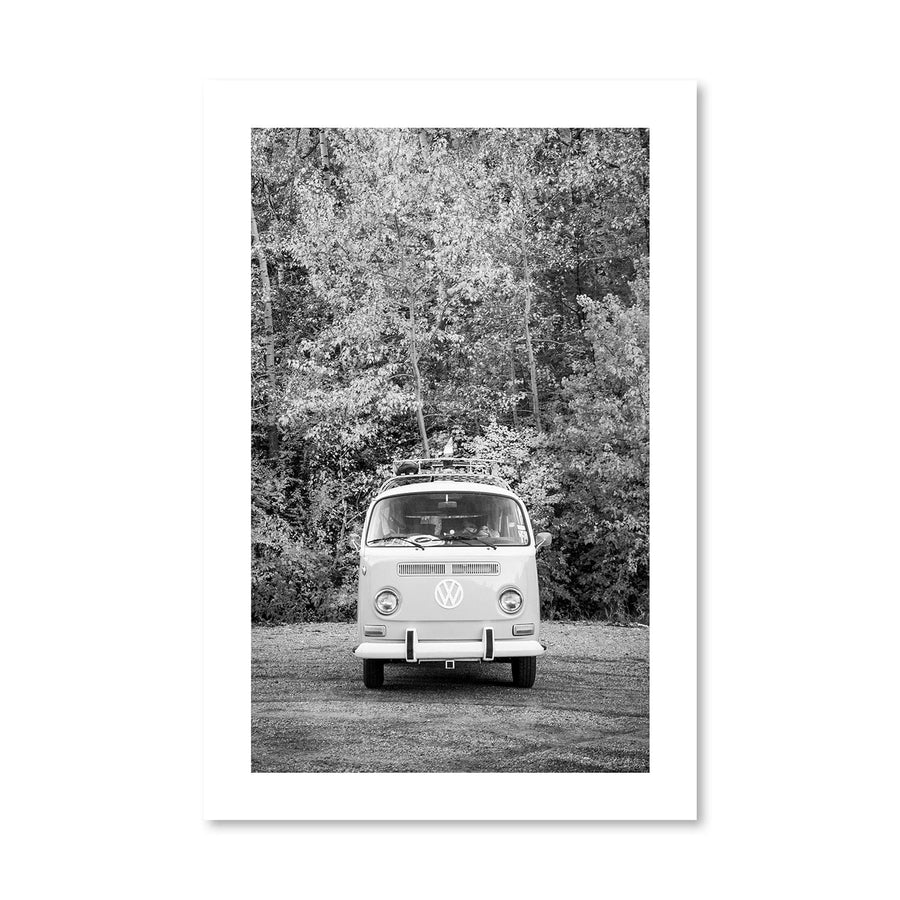 VW Autumn Print Art Clock Canvas