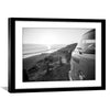 VW By The Beach Print Art 45 x 30cm / Unframed Canvas Print Clock Canvas