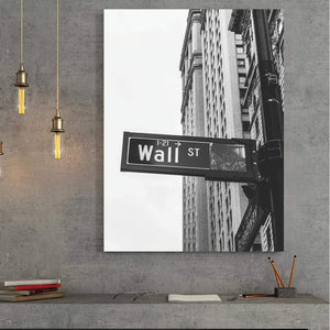 Wall Street Clock Canvas