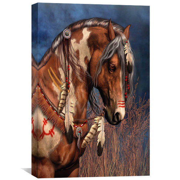 War Pony Canvas Art 30 x 45cm / Unframed Canvas Print Clock Canvas