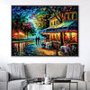 Warm Paris Nights Canvas Art Clock Canvas