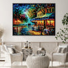 Warm Paris Nights Canvas Art Clock Canvas
